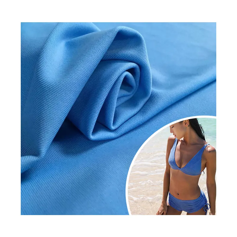China Textiles Spandex Swim Fabric 4 Way Licra Nylon Spandex Dyed Top Quality Sportswear Fabric, UPF 50+ Swimwear Fabric