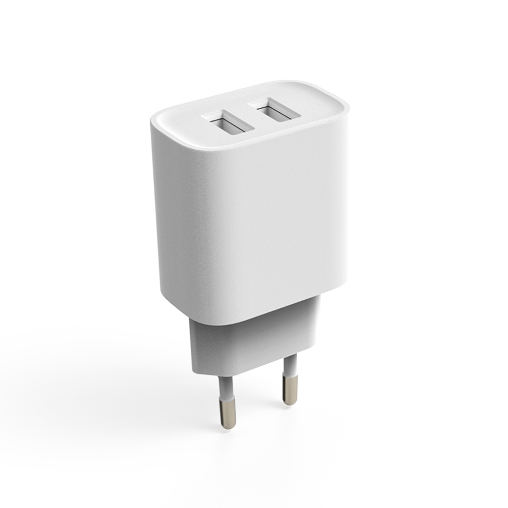 Hot sale customized dual usb 5V/2.1A certificate portable power adapter mobile phone usb Charger for iPhone 12 samsung xiaomi