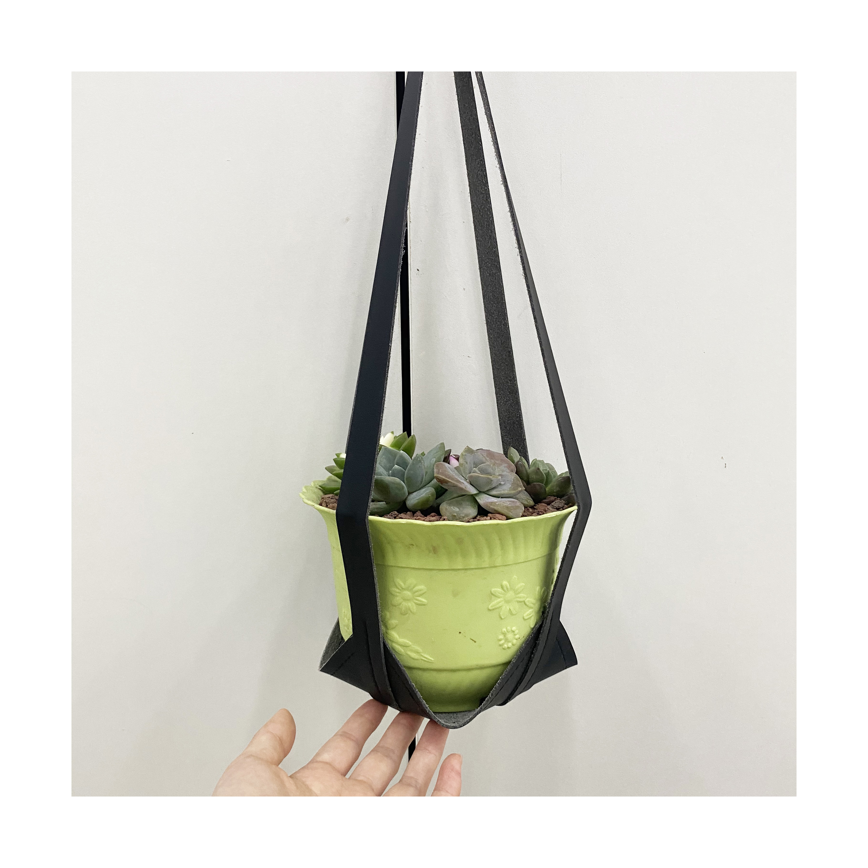 Flowerpot Sling Pu Leather Cover Leather Plant Flowerpot Holder Plants Cactus Succulent Wedding Home Decor potted hanging baske