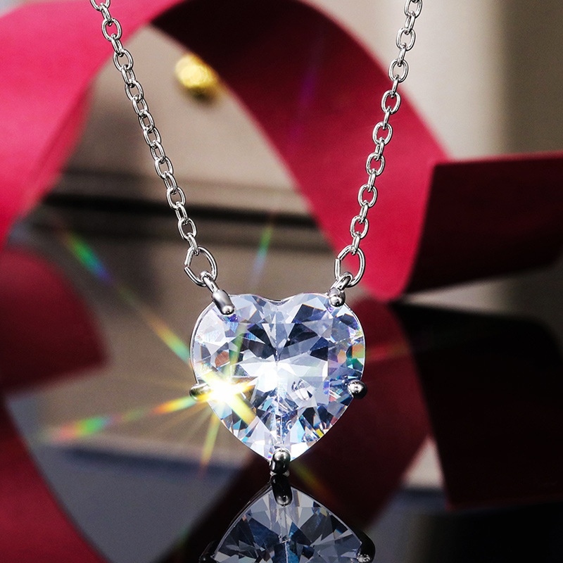 Simple Stylish Heart Pendant Necklaces Lover's Anniversary Gift High Quality Versatile Elegant Female Fashion Jewelry