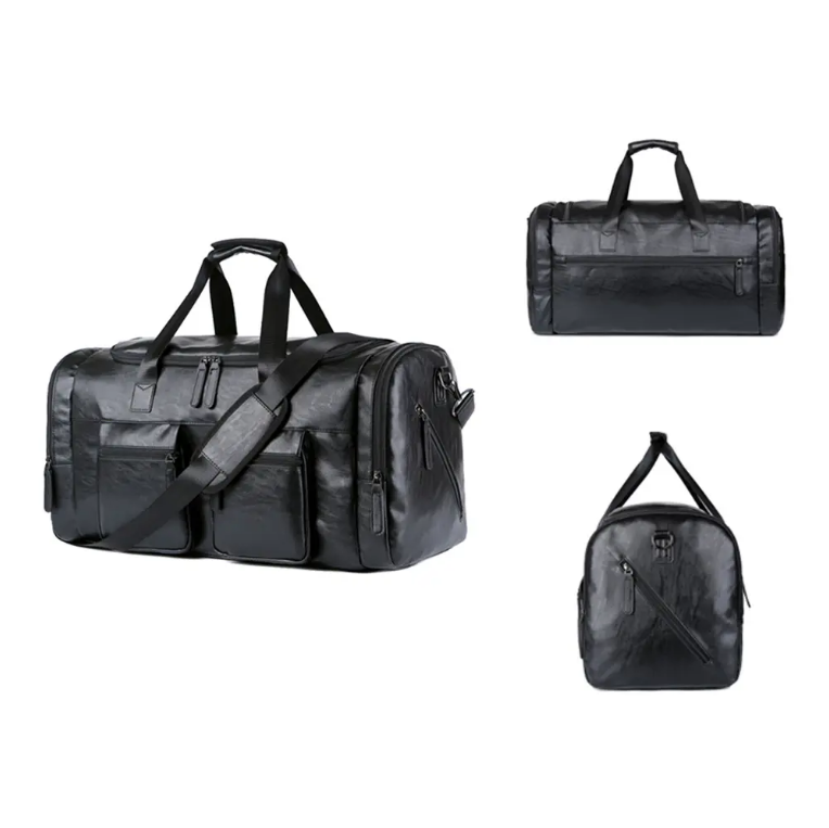 Pu Leather ultra large capacity traveling bag Hot selling good quality hiking shoulder business luggage bag