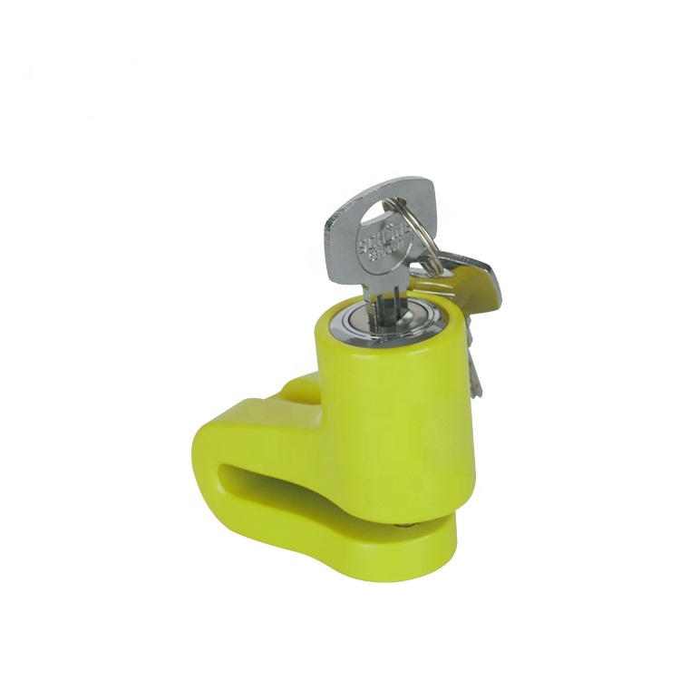 colorful wholesale cheap quality Anti-theft Disc brake Lock with keys Motorcycle lock
