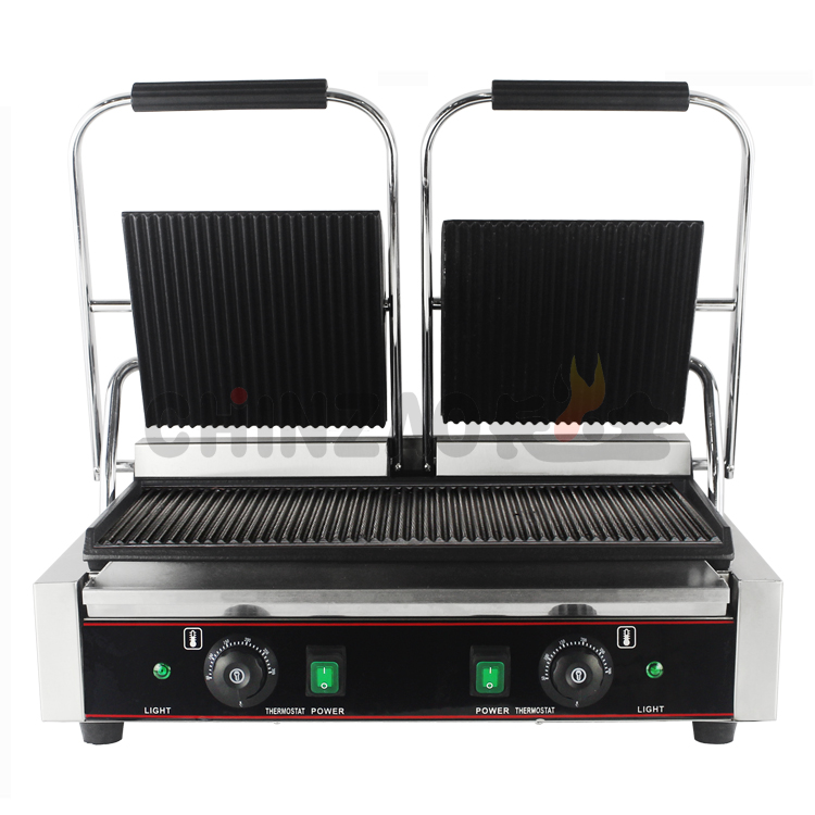 CHZ-810-2 CE сертифицированный двойной коммерческий пресс Panini, сэндвич-гриль на продажу