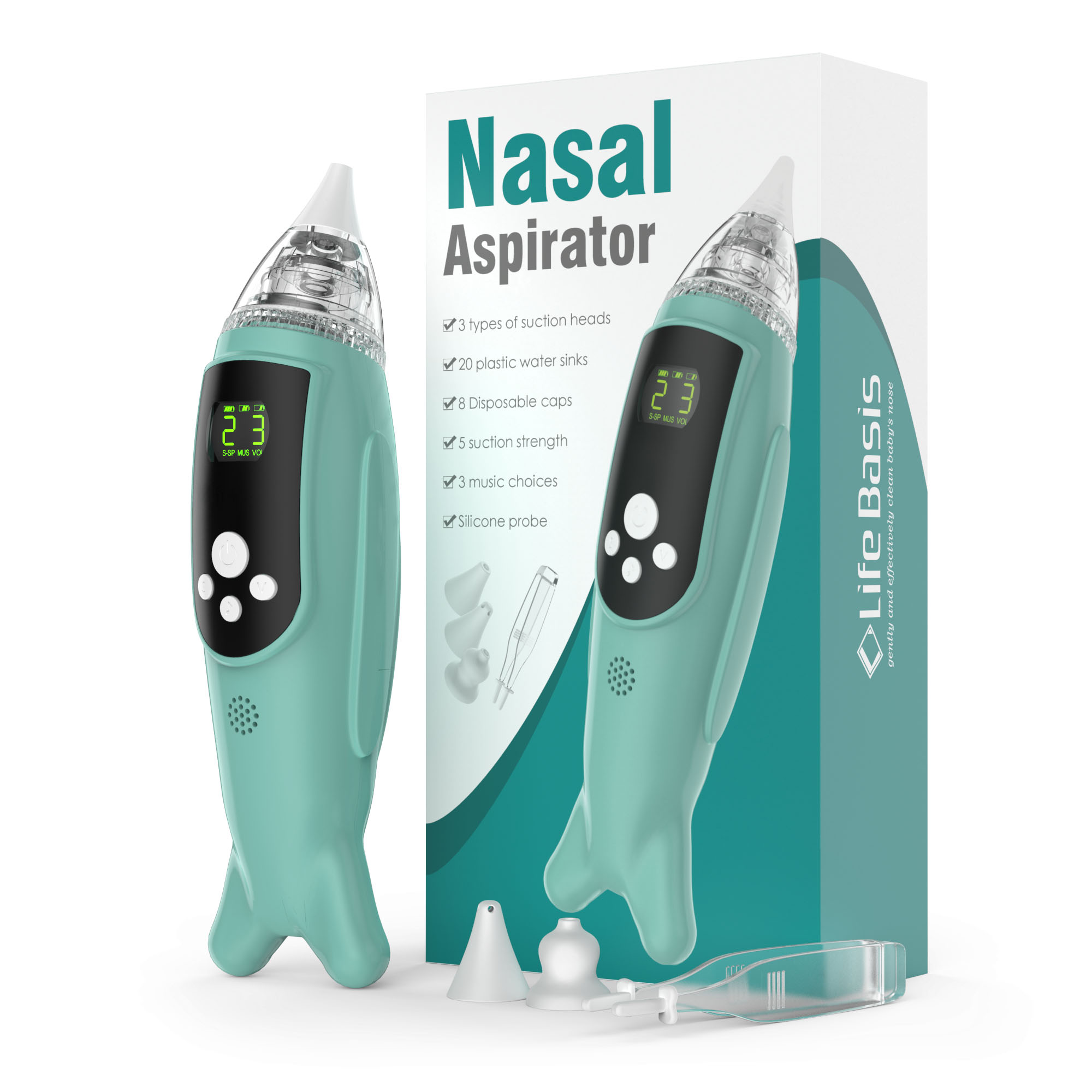 Baby nasal aspirator electric safe hygienic baby care nose tip nose cleaner