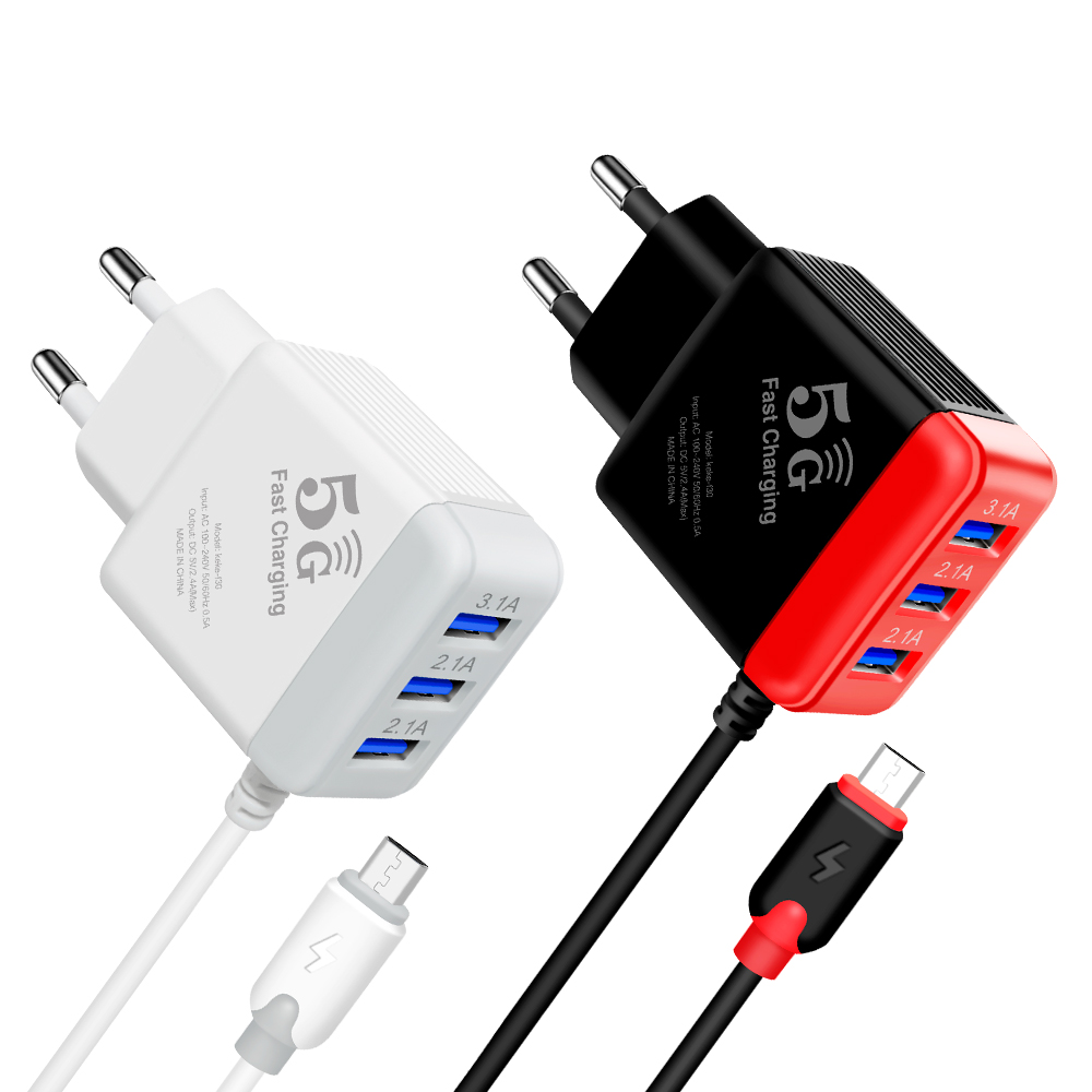 5v1a usb 3 usb зарядное устройство v8 micro cable 1 m usb адаптер