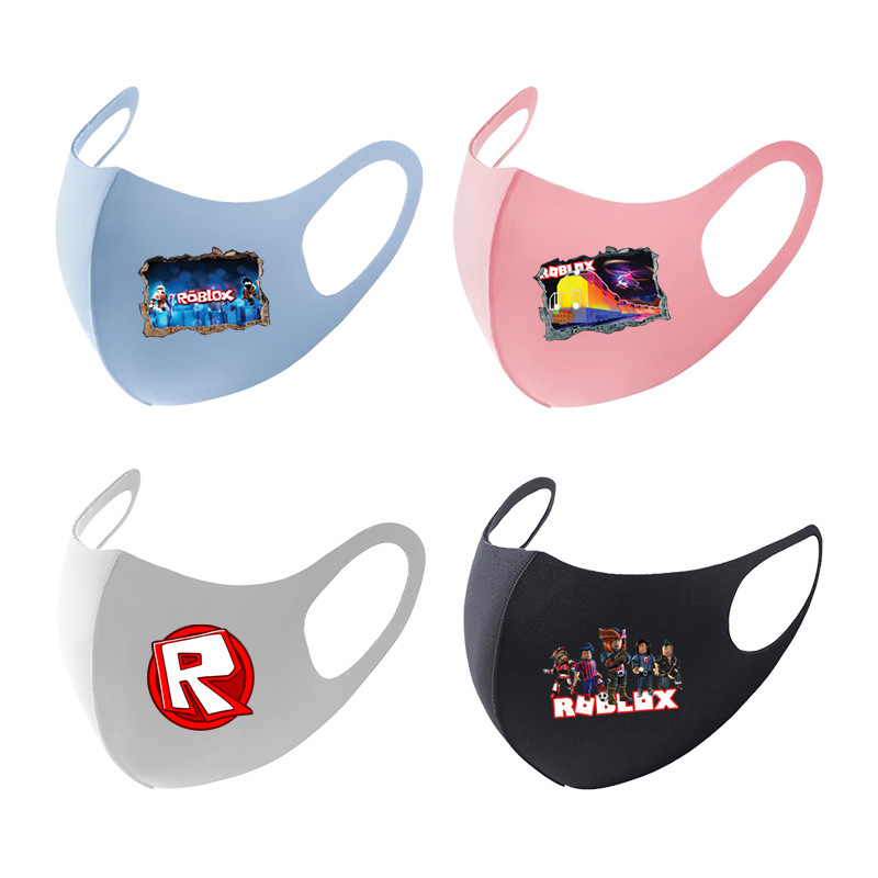 Новая стильная маска ROBLOX, маски для лица, мультипликационная Пылезащитная многоразовая моющаяся ткань для горячего тиснения с принтом для взрослых и детей