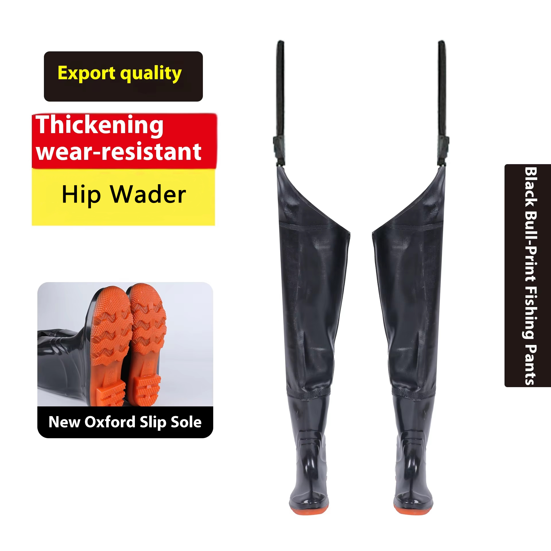 Men's and Women's Thickened PVC Heated Fishing Hip Wader Waterproof Long Rain Boots for Hunting Farming Rain Gear Use