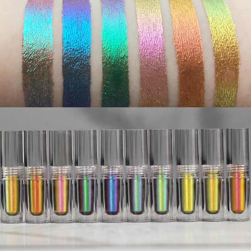 Cosmetic Multichrome Eye Shadow Private Label Chameleon Duochrome Liquid Eyeshadow Duo Chrome Glitter Eyeshadow