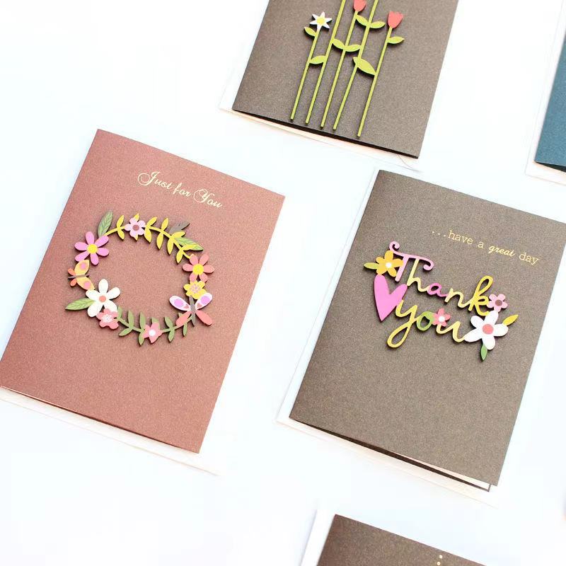 3D message card ,gift ,Thank You Note ,greeting,birthday,Mini Blank Cards with Envelopes 9 pieces 1 set