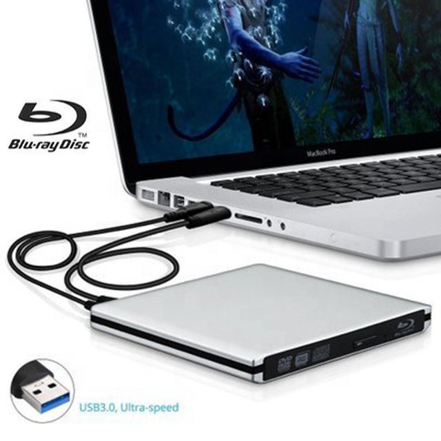 Портативный blu ray Burner USB 3,0 DVD проигрыватель Внешний blu ray Writer dvd привод usb blu ray плеер BD