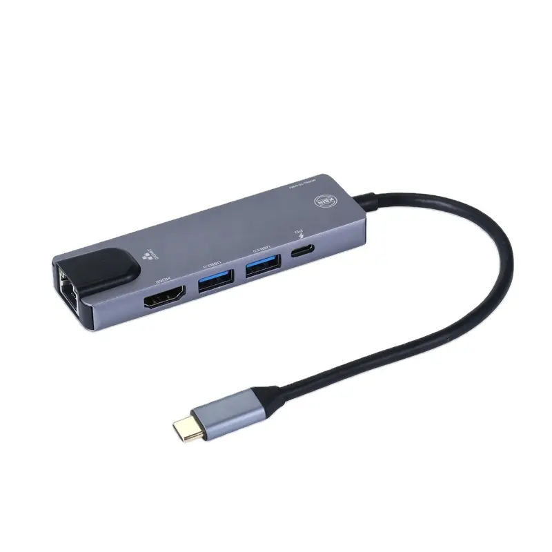 4K 30HZ Type C концентратор 5 портов USB 3,1 Type C адаптер USB C концентратор для latop