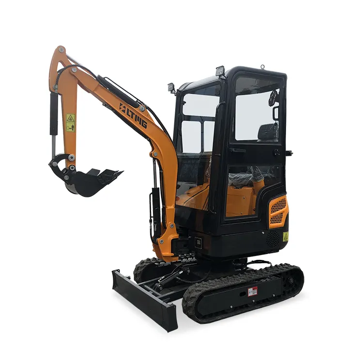 LTMG mini excavator 1t 1.5t 1.8t 2t 3t earth-moving machinery breaker excavator with luxury enclosed cabin and swimming boom