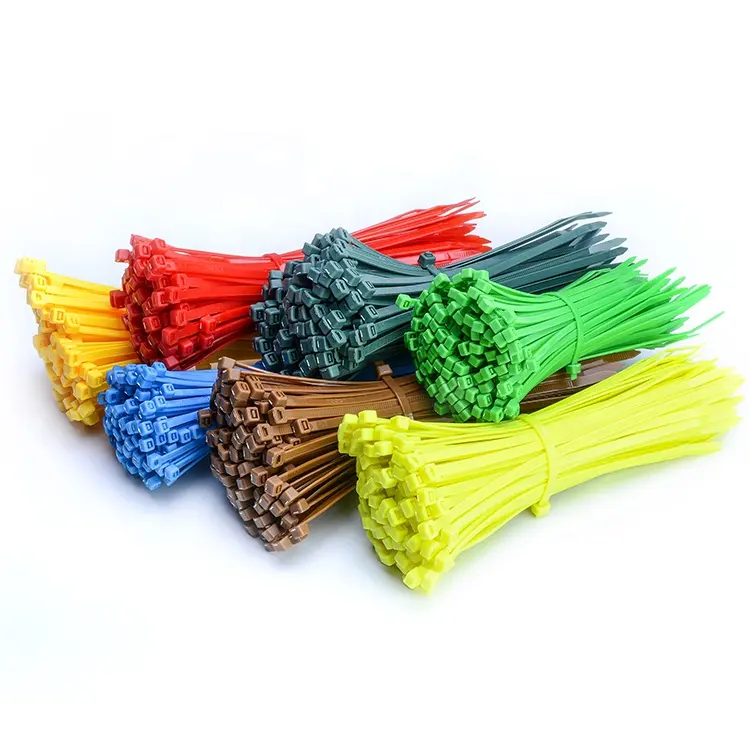 Colour zip ties RoHS CE Certification High Tensile Strength 4.8mm Width Nylon 66 Cable Tie