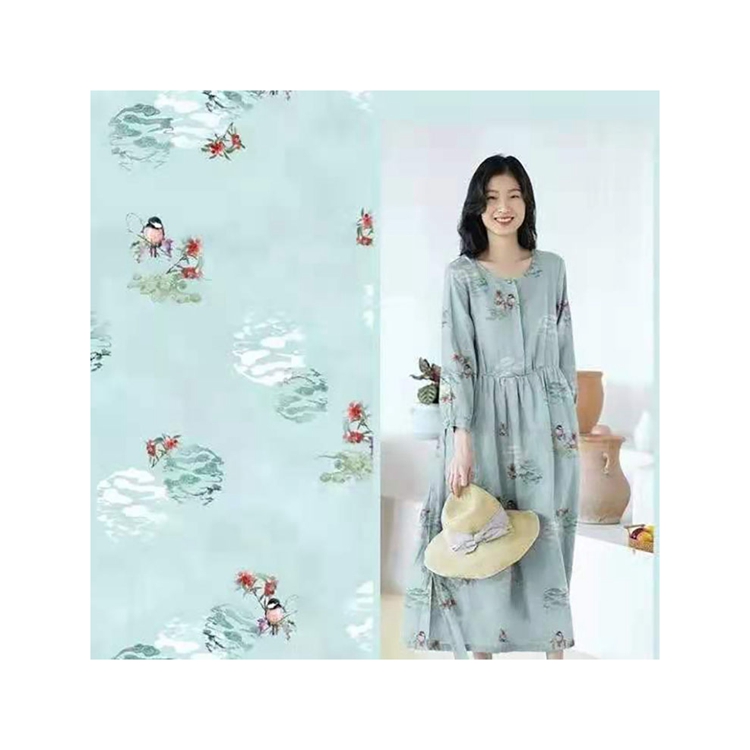 New Product Ladies Fashon Wear Eco Friendly Print Custom 100% Ramie Linen Fabric