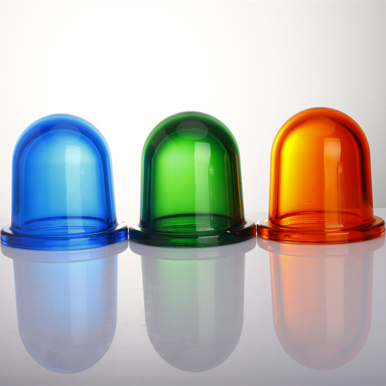 Molded colored glass airport runway lighting explosion proof light glass dome cover
