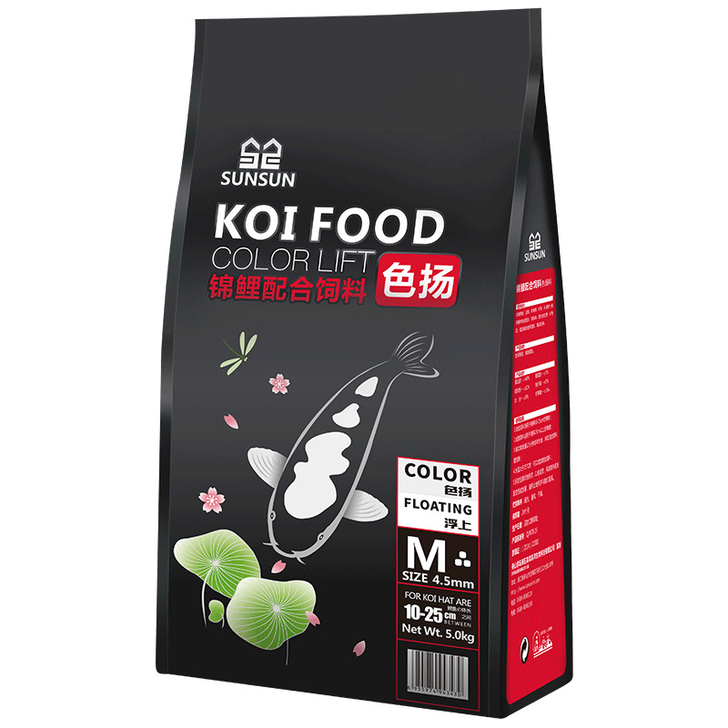 Factory wholesale quality Not muddy water large medium koi fish food special fish food color increase body koi fish feed