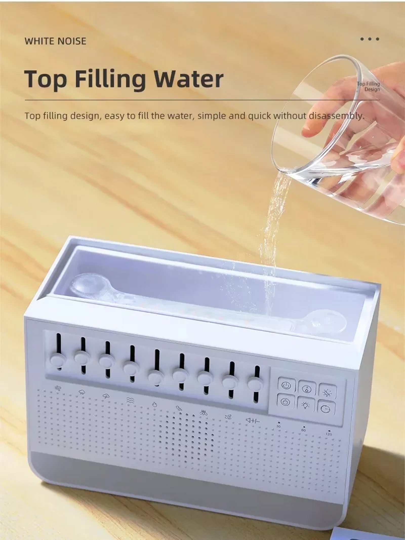 China Factory wholesale mist aromatherapy machine Flame aroma essential oil humidifier diffuser with white noise sound machine