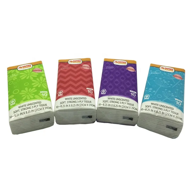 4-слойные карманные салфетки для лица/Tissues карман упаковок в партии мягкие путешествия платочки бумажные пакеты