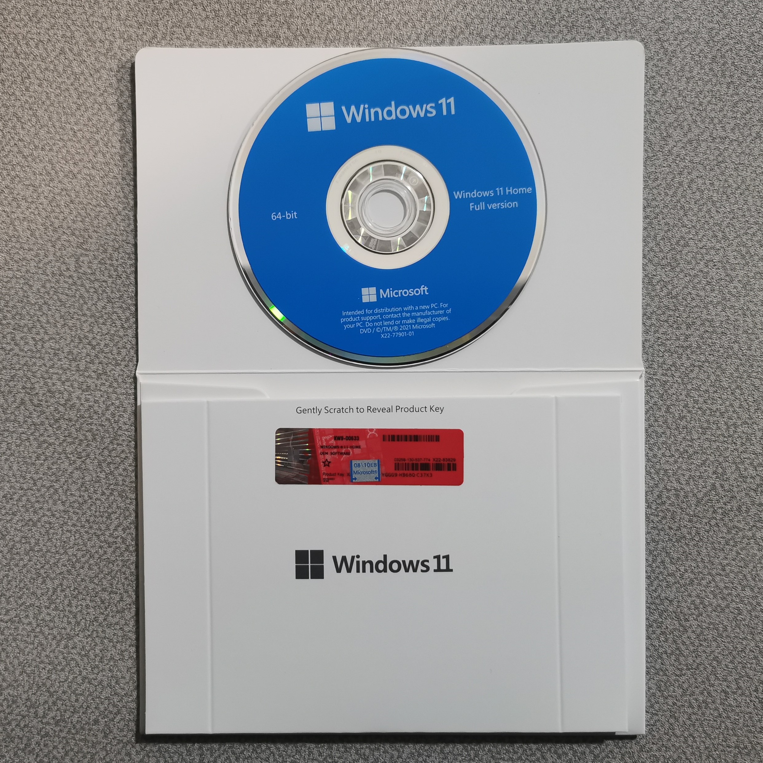 WIN 11 HOME 64BIT OEM Полный пакет Английский 1 PK DHL Бесплатная доставка оригинальный DVD