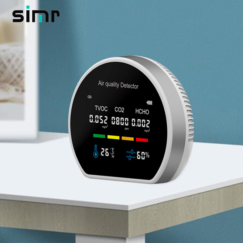 simr Audible alarm portable wall mount air quality monitor co 2 meter controller sensor detector mini co2 meter