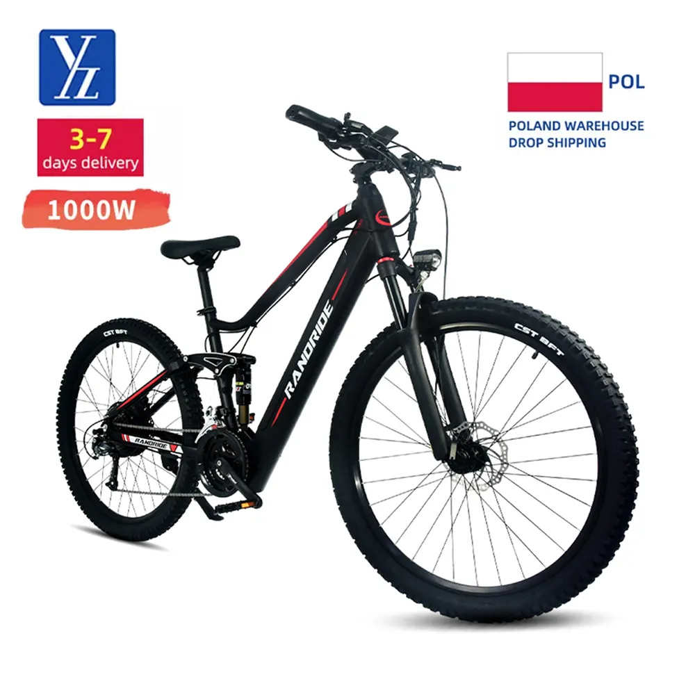 Eu warehouse stock 1000w 27.5 inch electric mountain e bike mtb fully e-bike 750w full suspension electric bike mountain ebike