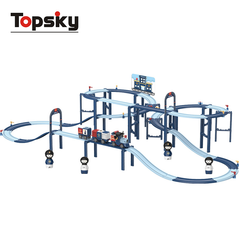Magnetoelectric train track building blocks children's creative game toy track car set