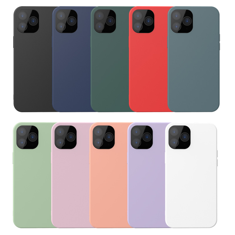 Для Apple iPhone 12 5,4 6,1 6,5 6,7 прямой край тонкий яркого цвета, матовые, яркие цвета, с надписями I Love чехол из силикона и ТПУ для телефона
