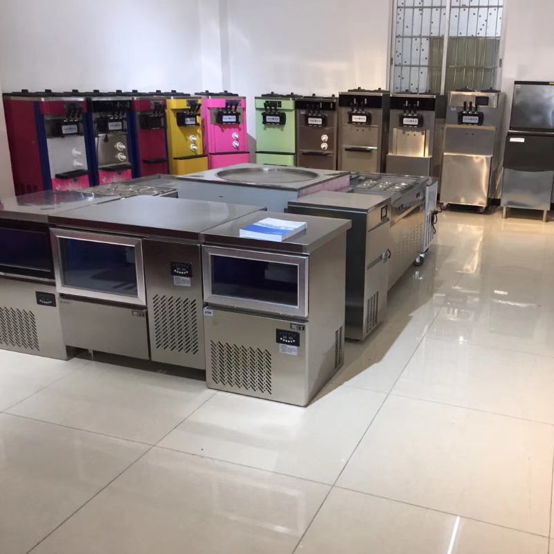 High-Efficiency Commercial Automatic Ice Cream Machine Home Use Soft Serve Desk Small Ice Food Shops Engine Fruit Vegetable