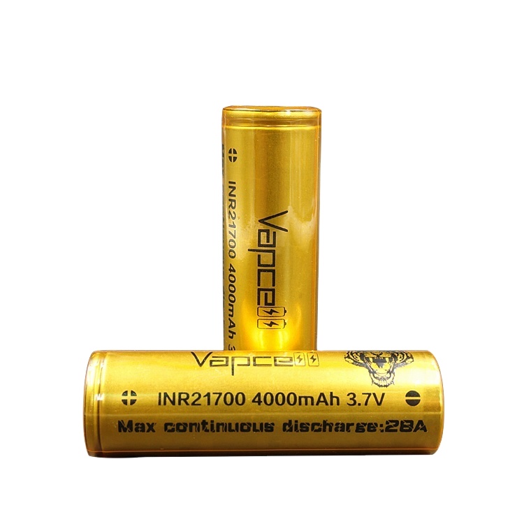 Vapcell новый выпуск 21700 батарея Vapcell золотистый/черный 21700 батарея Vapcell inr21700 4000 мАч 28A