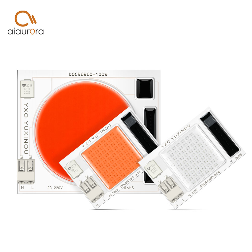 Full Spectrum Plant Growing Lamp Floodlight Chip Smart AC 50W 80W 100W Driverless 220V COB LED Grow Light