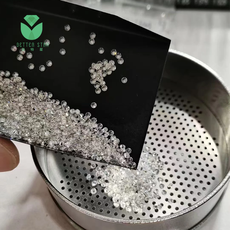 Оптовая продажа Cvd алмаз 0,8-3,3 мм DEF VVS круглый белый алмаз Hpht лабораторный Выращенный алмаз mlee