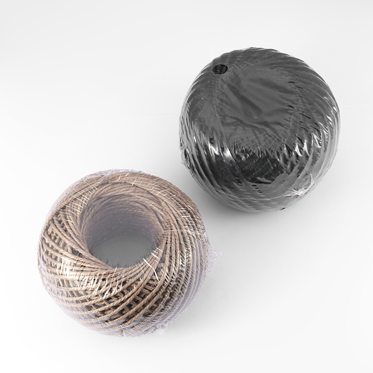 Wholesale Cheap Packaging DIY Jute Seal Hang Tag String Brown and Black China Jute Twine Baling Twine