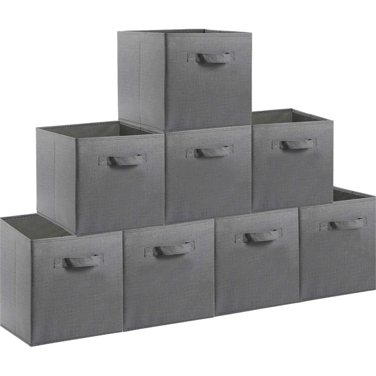 Multiple Colors Foldable Non Woven Fabric Storage Clothes Box Organizer Toys Storage Cube Bin