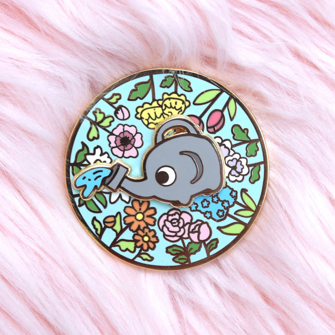 spinning spin custom hard enamel pin