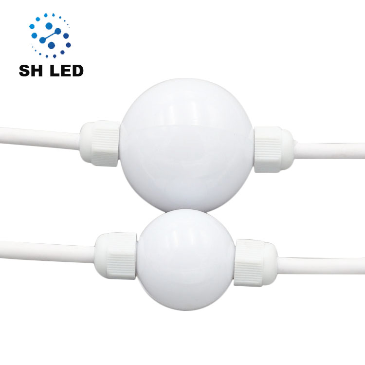 Высокая яркость RGB 360 градусов украшения 50 мм Диаметр полный цвет dmx 3d led pixel мяч для Рождество освещение