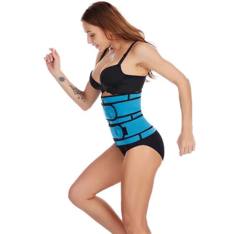Custom Logo Women Waist Trimmer Corset Support Slimming Body Shaper Double Back Belt Neoprene Latex Waist Trainer