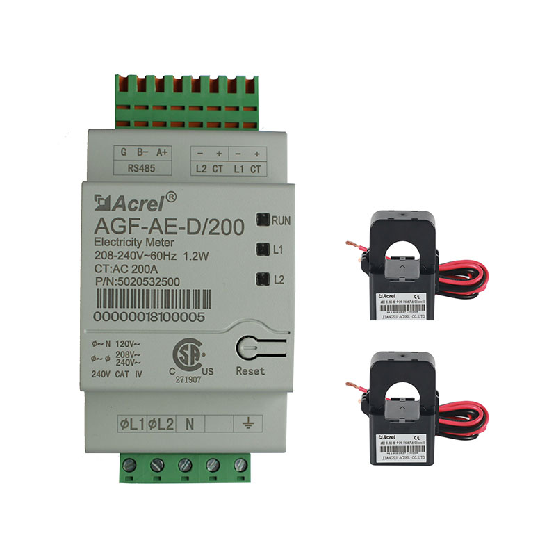 Acrel AGF-AE-D/200 Солнечная сетевая система одобрено ANSI, измеритель дохода, однофазный трехпроводной измеритель энергии на din-рейке