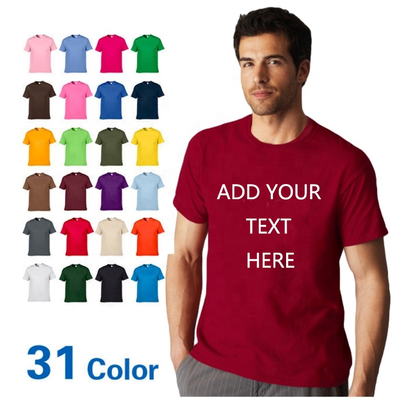 100% Short Sleeve Cotton Blank T shirts Wholesale men clothes casual men's t shirt custom printing graphic tees shirt oversize