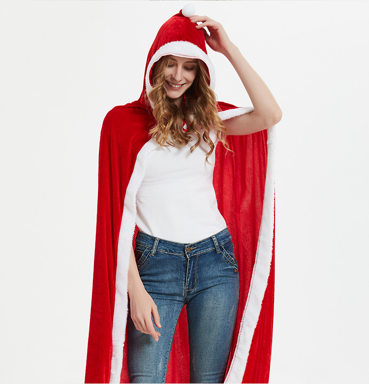 Christmas costume Adult Christmas cape Cape Little Red Riding Hood Christmas cape children's party stage costume