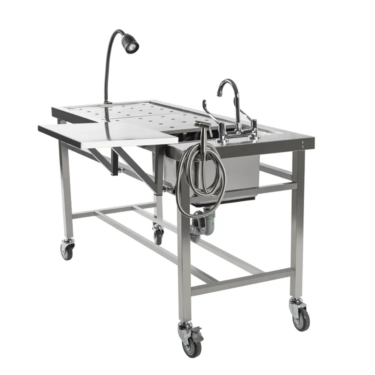 Rounfin Factory Price 304 Stainless Steel Mortuary Autopsy Dissecting Anatomical Table For Human Animal Corpse