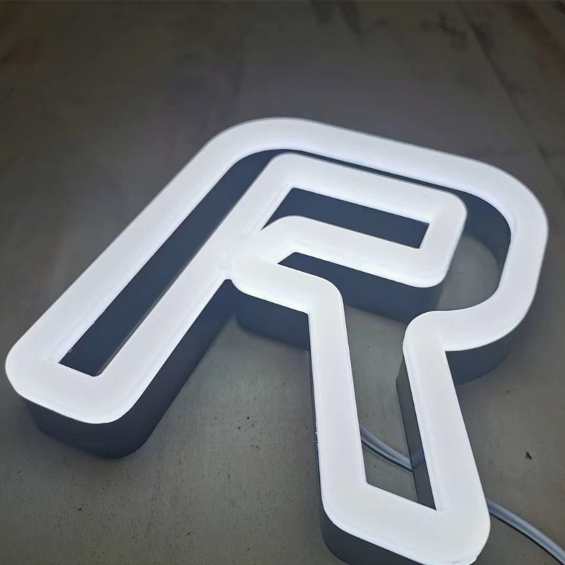 3D LED LOGO outdoor hair salon sign acrylic led light signage acrylic shop name letter outdoor shop front logo signs