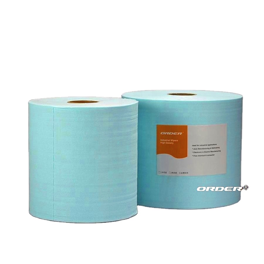 Turquoise Aperture jumbo perforated roll nonwoven industrial cleaning heavy duty Cloths