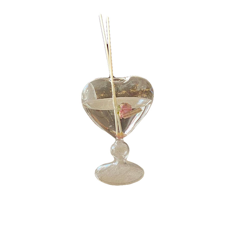Cutelife Heart Small Transparent Glass Flower Vase Decoration Home Vintage Hydroponic Plant Vase Terrarium Wedding Vase