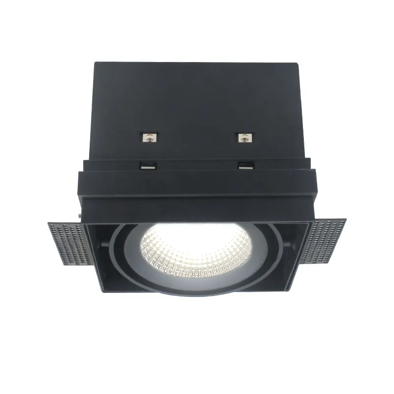 Dali Dimmable Triac Dimming 0-10V 25W 30W 43W Square Cob Led Grille Trimless Recessed Down light Living Room Spot Ceiling