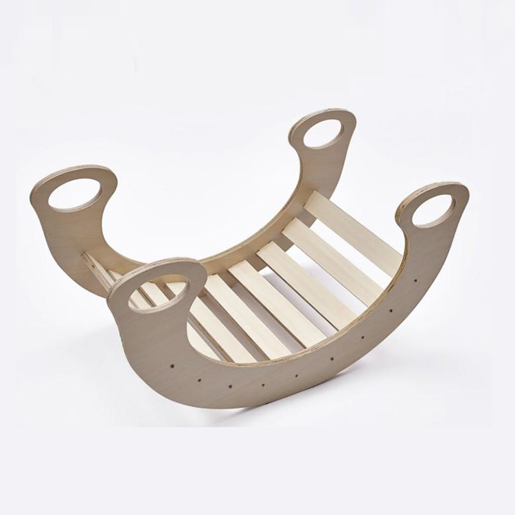 Factory wholesale ECO Friendly Wooden Wobble Baby Balance Board Montessori Fitness FitnessRocker Curvy Balance Board for Kids