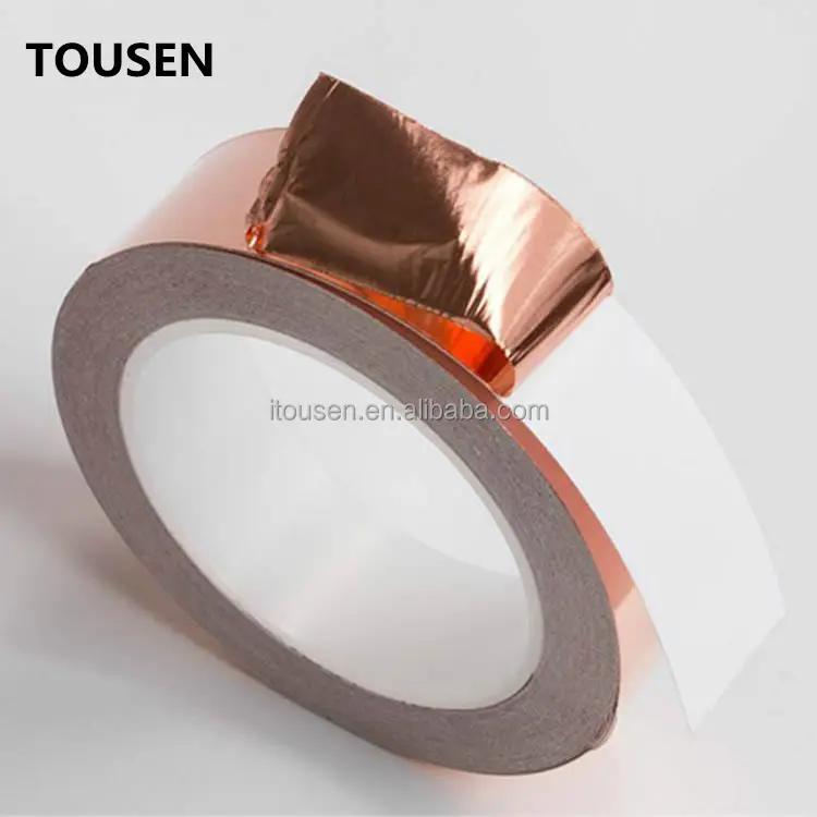 CUSTOMIZED High Quality Tiffany Lamp Accessory Material 5mm Width Insulated Copper Foil Tape for EMI interference