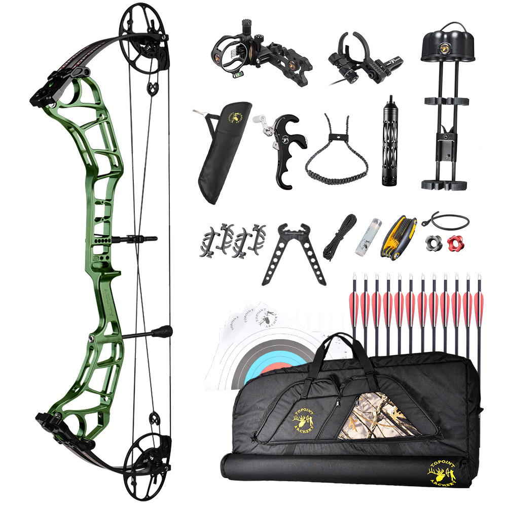 TOPOINT Acuity 28 Pro Package Hunting Compound Bow For Pro USA Gordon Limb BCY String CNC Milling Riser