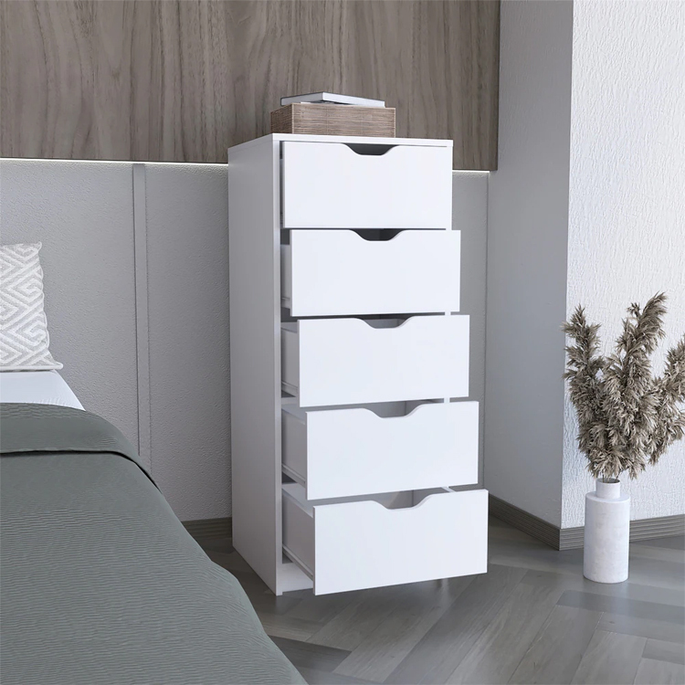 Factory cheap bedroom furniture chest of drawers kids dresser organizer 5 drawers tall dresser