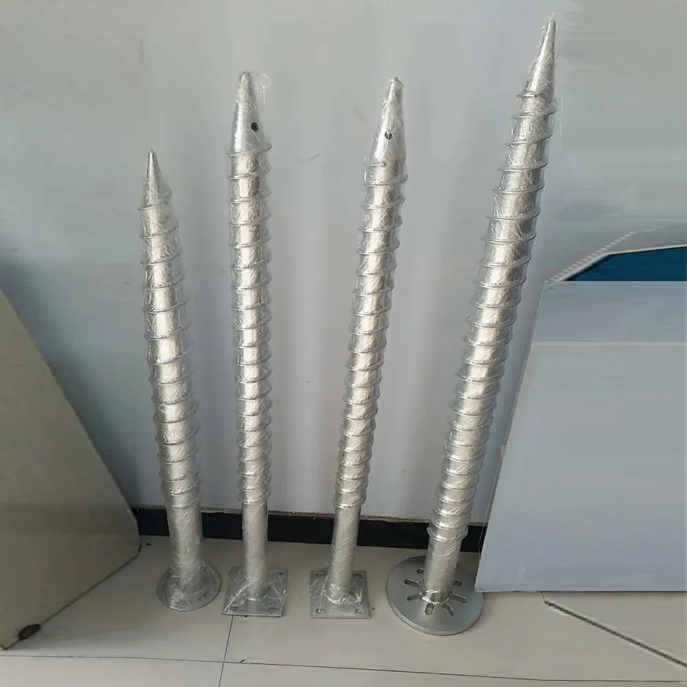 ground concrete anchor screw piles helical auger pile post anchor helical screw piles screw foundation for Solar Mounting System