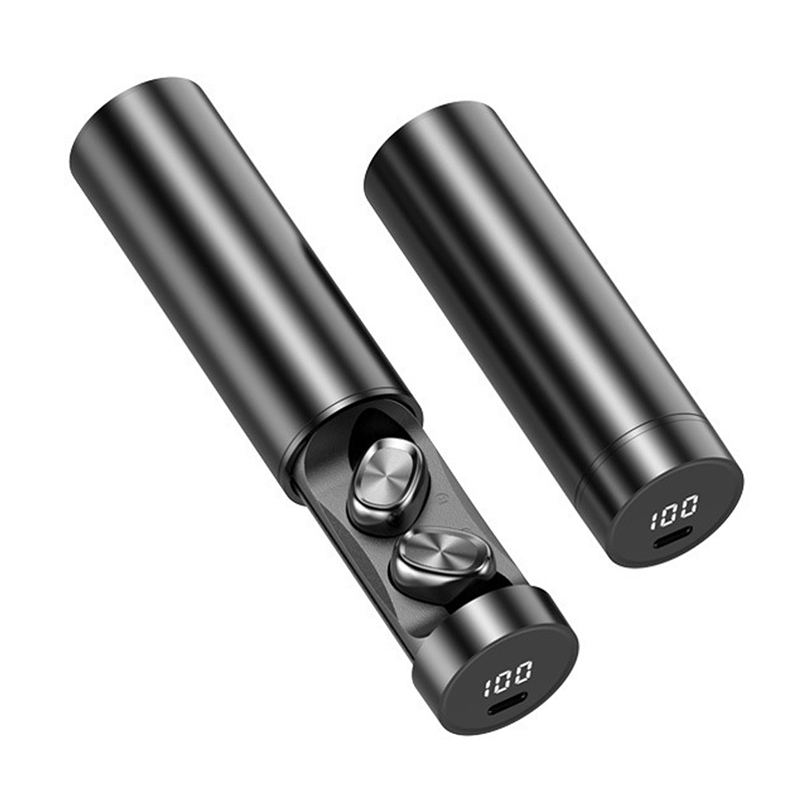 B9 TWS Wireless Earphone 5.0 Aluminum Alloy Charging Box In Ear HIFI Stereo Sport Gaming Headphones LED Digital Display Earbuds